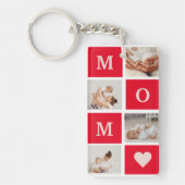 Porte-clés Photo Collage Moderne & Best Mom Ever Cadeau (Devant)
