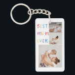 Porte-clés Photo Collage moderne et coloré Meilleur cadeau de<br><div class="desc">Un collage photo moderne et le cadeau coloré "Best Mom Ever" est un cadeau réfléchi et personnalisé pour toute mère. La photo de collage est une collection de différentes images qui ont été arrangées avec art pour former une composition cohésive et visuellement attrayante. Ces photos peuvent présenter des souvenirs chéris,...</div>