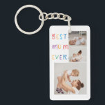 Porte-clés Photo Collage moderne et coloré Meilleur cadeau de<br><div class="desc">Un collage photo moderne et le cadeau coloré "Best Mom Ever" est un cadeau réfléchi et personnalisé pour toute mère. La photo de collage est une collection de différentes images qui ont été arrangées avec art pour former une composition cohésive et visuellement attrayante. Ces photos peuvent présenter des souvenirs chéris,...</div>
