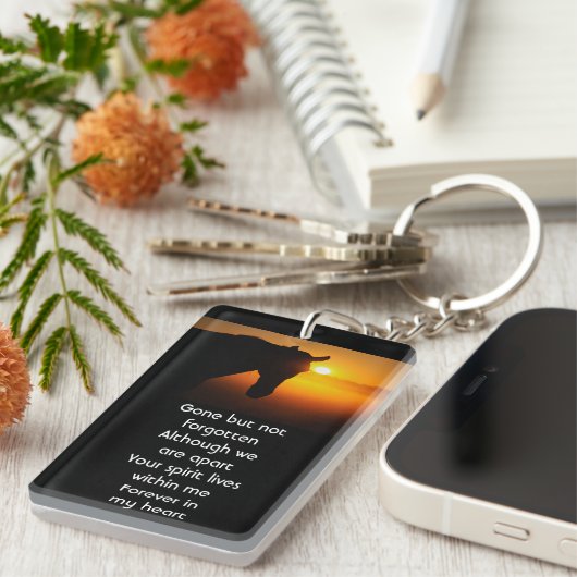 Porte-clés Photo commémorative Cheval Silhouette (Devant droit)