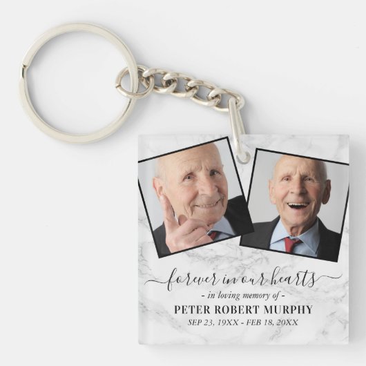 Porte-clés Photo commémorative en mémoire d'amour (Devant)