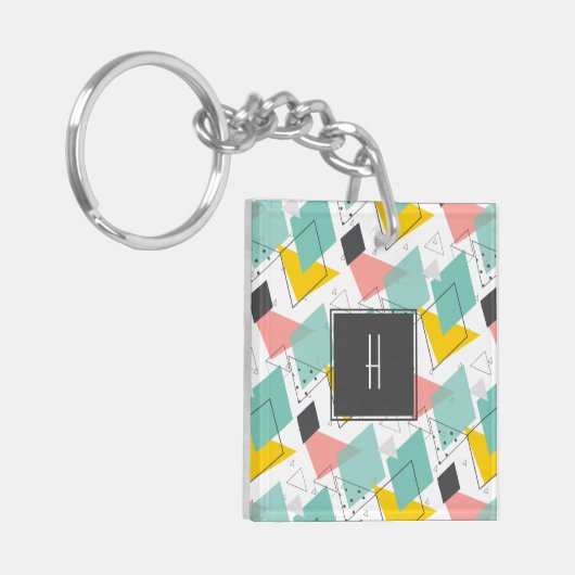 Porte-clés Photo couleur 90's Abstrait Motif Monogram (Devant gauche)