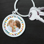 Porte-clés Photo Custom Colorful Personalized<br><div class="desc">Photo personnalisée Porte - clé coloré moderne avec un motif géométrique moderne et coloré avec votre photo préférée au centre. CONSEIL PHOTO : centre votre photo avant de la télécharger sur Zazzle. Parfait comme cadeau pour maman,  papa,  grands-parents,  amis,  famille et plus. Conçu par Evco Studio www.zazzle.com/store/evcostudio</div>