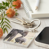 Porte-clés Photo d'amour maternel (Devant Droit)