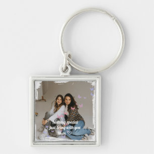 Porte-clés photo d'amour personnalisé pour maman