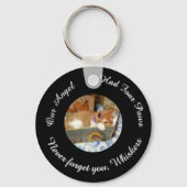Porte-clés Photo de chat mémorial, Nom, Texte, interchangeabl (Verso)