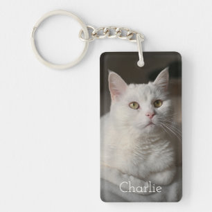 Porte-clés photo de chat personnalisé