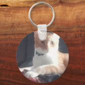 Porte-clés Photo de chat, remplaçable, Drôle (Verso)