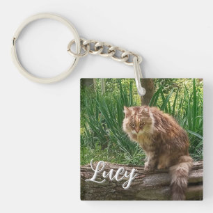 Porte-clés Photo de chat sauvage / Amateur de chat