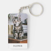 Porte-clés Photo de chat simple moderne (Dos)