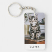 Porte-clés Photo de chat simple moderne (Devant)