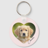 Porte-clés Photo de chien animal de compagnie à l'intérieur d (Recto)