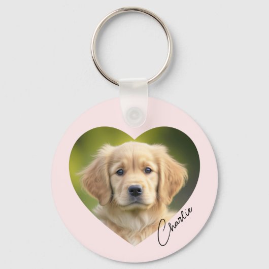 Porte-clés Photo de chien animal de compagnie à l'intérieur d (Recto)