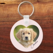 Porte-clés Photo de chien animal de compagnie à l'intérieur d (Recto)