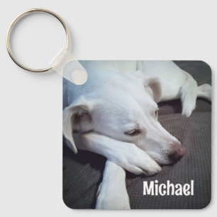 Porte-clés Photo de Chien avec des pattes mignonnes Nom perso