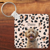 Porte-clés Photo de chien Empreinte de léopard personnalisée  (Recto)