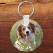 Porte-clés Photo de chien personnalisée (Recto)