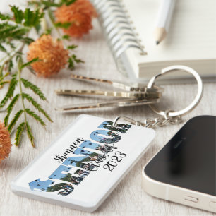 Porte-clés photo de classe personnalisée pour pers
