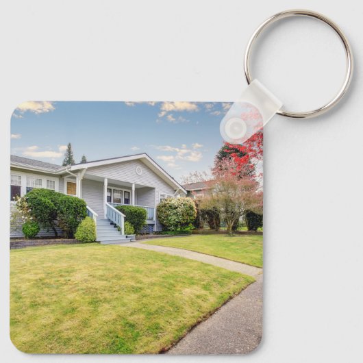 Porte-clés Photo de code QR noir (Dos)