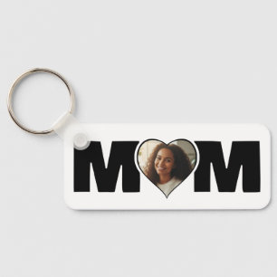 Porte-clés Photo de coeur de maman Fête des mères