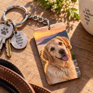 Porte-clés Photo de compagnie personnalisé avec nom