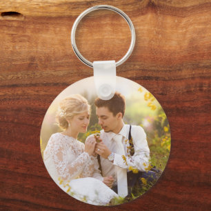 Porte-clés Photo de couple de mariage d'anniversaire souvenir