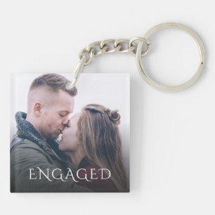 Porte-clés Photo de couple fiancé