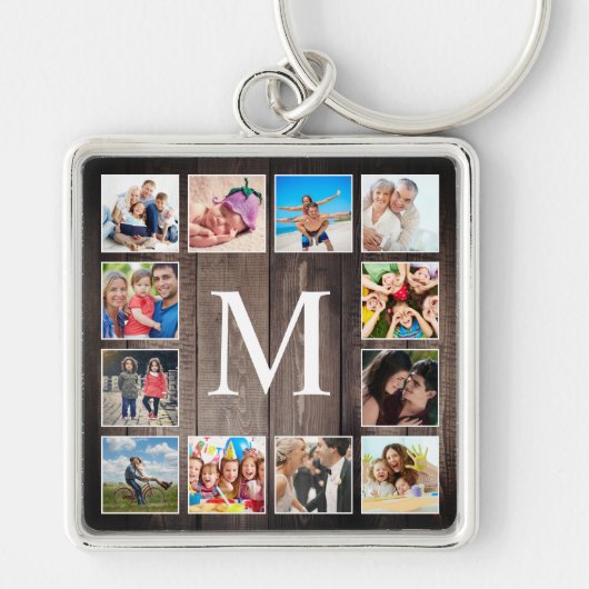 Porte-clés Photo de Custom Collage Rustic Farmhouse Family (Devant)