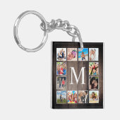 Porte-clés Photo de Custom Collage Rustic Farmhouse Family (Devant gauche)
