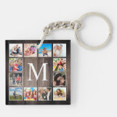 Porte-clés Photo de Custom Collage Rustic Farmhouse Family (Dos)