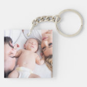 Porte-clés Photo de faire-part de naissance de bébé de (Dos)