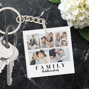 Porte-clés Photo de famille double face personnalisé