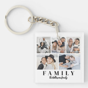 Porte-clés Photo de famille double face personnalisé