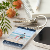 Porte-clés Photo de famille personnalisée (Devant droit)