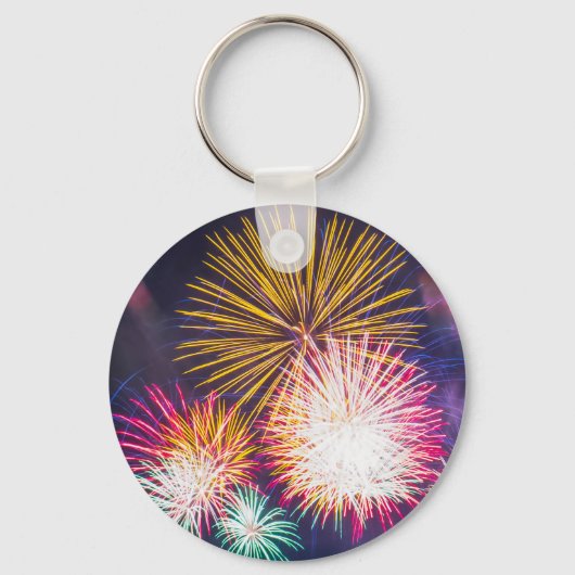 Porte-clés Photo de feux d'artifice lumineux (Recto)
