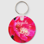 Porte-clés Photo de fleur rose tropicale (Recto)