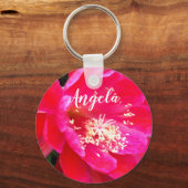 Porte-clés Photo de fleur rose tropicale (Recto)