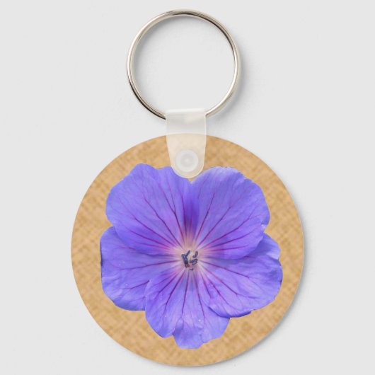 Porte-clés Photo de Geranium bleu fleur (Recto)