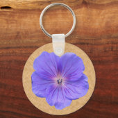 Porte-clés Photo de Geranium bleu fleur (Recto)