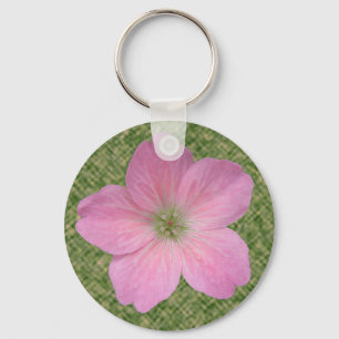 Porte-clés Photo de Geranium rose fleur