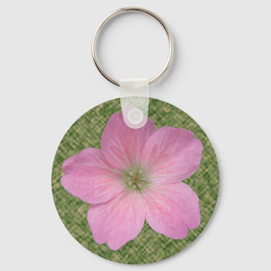 Porte-clés Photo de Geranium rose fleur (Recto)