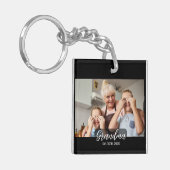 Porte-clés photo de grand-mère établie avec écriture blanche (Devant gauche)