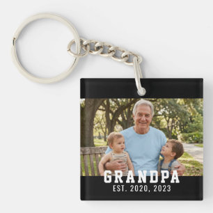 Porte-clés Photo de grand-père noir établi