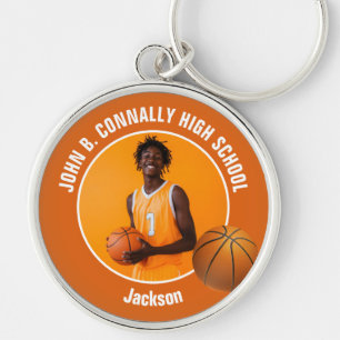 Porte-clés Photo de joueur de basket-ball orange Esprit de ly