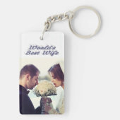 Porte-clés Photo de la femme gris (Dos)