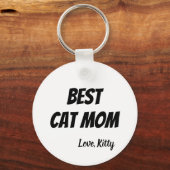 Porte-clés Photo de la maman du chat (Verso)