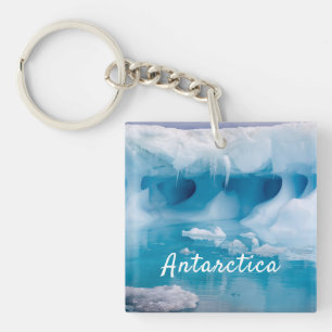Porte-clés Photo de l'iceberg Antarctique avec texte