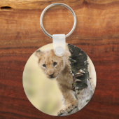 Porte-clés Photo de lionceau mignon (Verso)