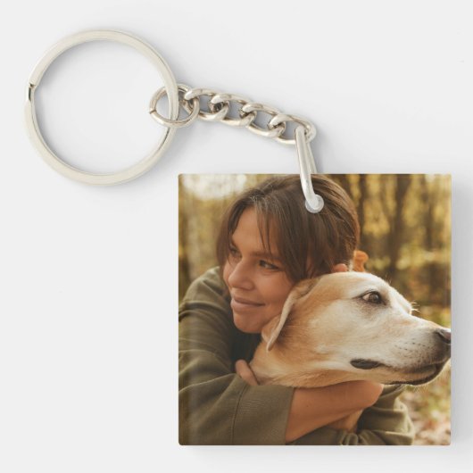 Porte-clés Photo de maman et chien (Devant)