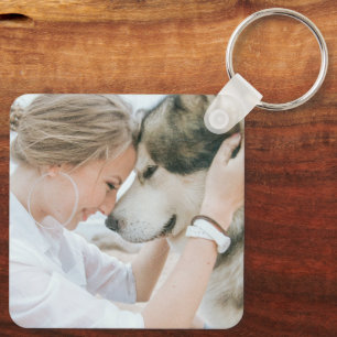 Porte-clés Photo de maman et chien